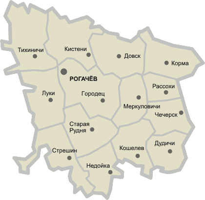Рогачевский Уезд Карта