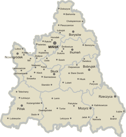 Mapa guberni mińskiej