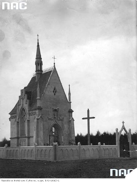 Hruszówka, województwo nowogrodzkie. Kaplica grobowa Rejtanów. <br>Fot. 1928-05