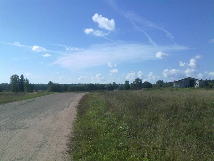 Вид на деревню Прудок со стороны деревни Щеньково