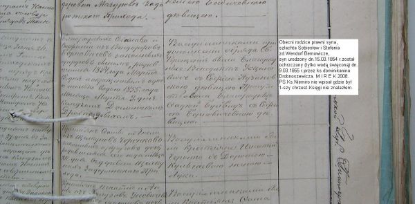  Tupiczyno 2, folwark (Łużki gmina wiejska). metryka chrztu (- str.2) <br>Napoleona Bernowicza w rosyjskim oryginale