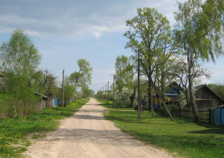 У пачатку вуліцы Нагорная вёскі Родзевічы...