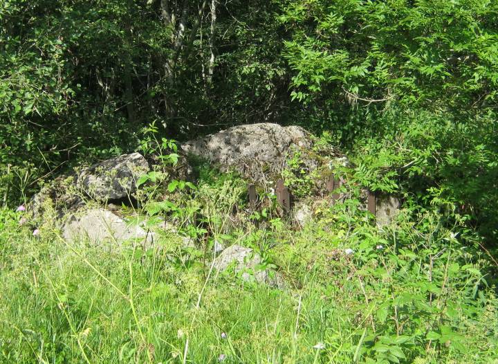 Узарваны ДОТ на старажытным гарадзішчы каля вёскі Сліжына...