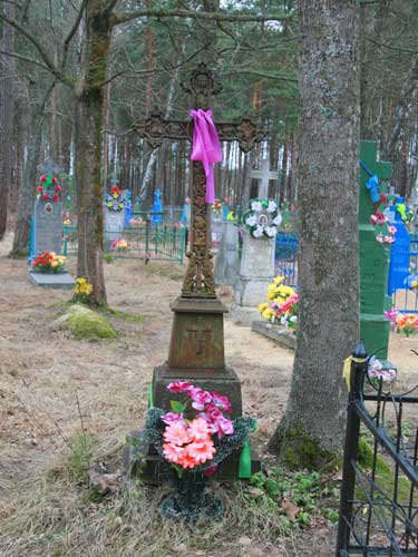 Магіла Ваоілія Іванавіча Шаламіцкага на лышчанскіх могілках<br>Фота 03.04.2010