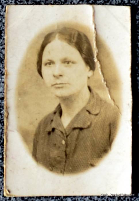 Albina Olsiewicz z domu Rynkiewicz.<br>Matka Marii i żona Maksymiliana.<br>ur. 1895 (Bartylówka)<br>zm. 1981 (Tczew - PL)