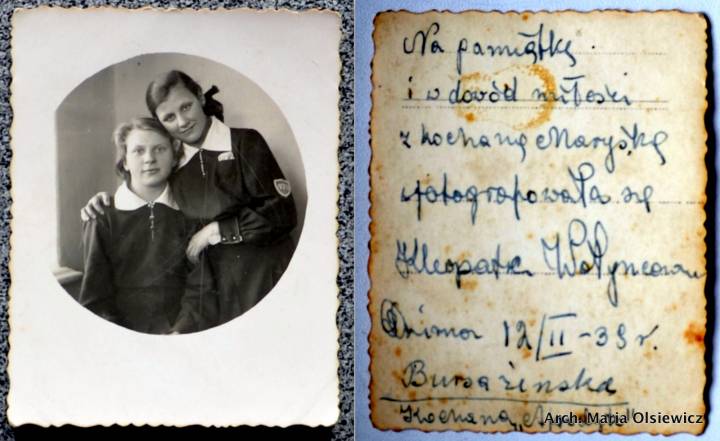 Maria Olsiewicz i Kleopatra Wołyniewicz.<br>