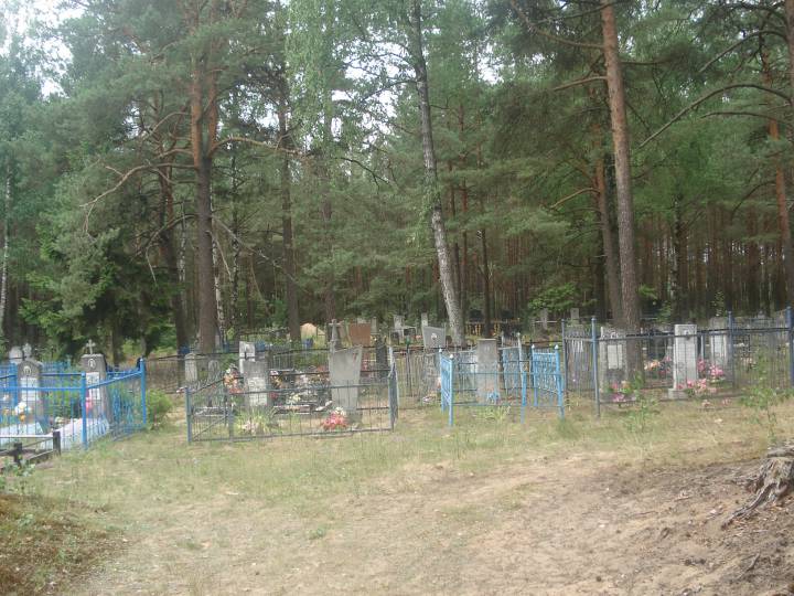 Cmentarz w Rusakowiczach - widok ogólny.