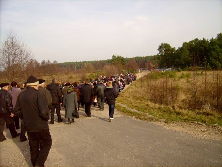 Która udała się na cmentarz parafialny położony za rzeką Gawią.