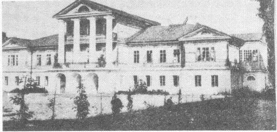  1914r.Pałac w Łuninie.od strony  parku krajobrazowego ,ogrodu i sadu.