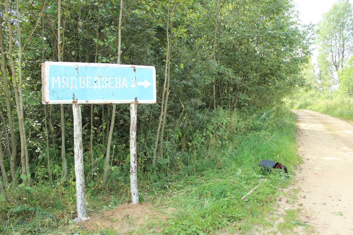 Указатель на деревню. 