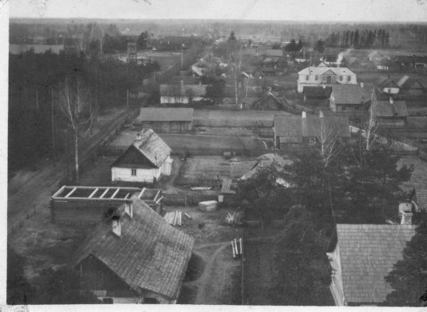 Відок на Бярозаўку з вежы касцёлу. Фота Леонарда Клюкевіча 1935 год