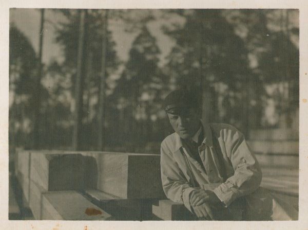 Ксёнз Пётр Байкевіч, на будоўлі касцёлў. Фота 1930г.