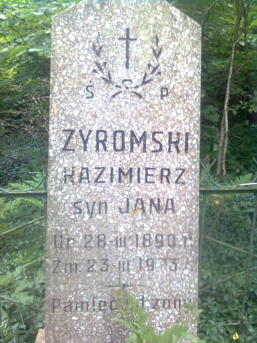 cmentarz ok. Luszniewo, Kazimierz Żeromski ur.1890-1973