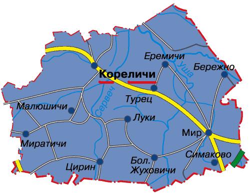 Korelicze was a miasteczko (small town) and gmina town with dependencies - Rucica, Rutkiewicze, Sowaszo, and Zablocie.The Justice of the Peace was in Nowogrodek. The justice court was in Nowogrodek. The 1928 population was 799. The railway was 20 km away in Nowogrodek, a trainstop for limited transports. The post office and telephone were in Korelicze. The telegraph was in Nowogrodek. Korelicze had a council office and one Orthodox church. Markets were Wednesdays. Fairs were Jan 5, Aug 6, Sep 8 at St. Peter and Paul, Wednesday of Quasimodo and the Wednesday after Pentecost (old style). Korelicze had mills and fruit storage. Korelicze was a miasteczko (small town) and gmina town with dependencies - Rucica, Rutkiewicze, Sowaszo, and Zablocie.The Justice of the Peace was in Nowogrodek. The justice court was in Nowogrodek. The 1928 population was 799. The railway was 20 km away in Nowogrodek, a trainstop for limited transports. The post office and telephone were in Korelicze. The telegraph was in Nowogrodek. Korelicze had a council office and one Orthodox church. Markets were Wednesdays. Fairs were Jan 5, Aug 6, Sep 8 at St. Peter and Paul, Wednesday of Quasimodo and the Wednesday after Pentecost (old style). Korelicze had mills and fruit storage.
