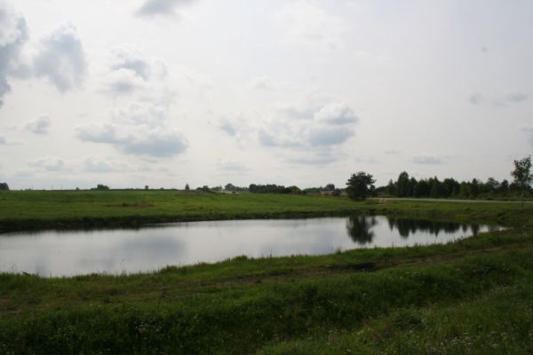 Cmentarz przy drodze Łomasze - Waśkowo (chyba 500 m od Łozy).<br>Widok w stronę Waśkowa.