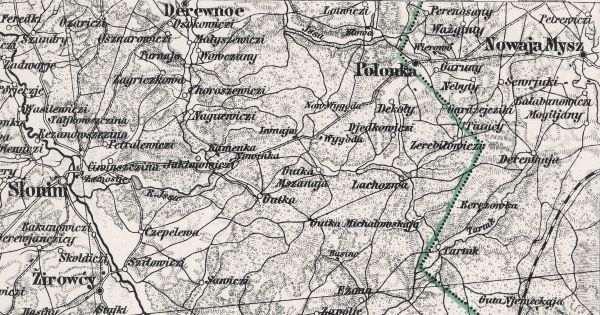 Вёска Гардзейчыкі на мапе 1877 г.