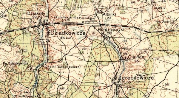 Вёска Гардзейчыкі на мапе 1937 г.