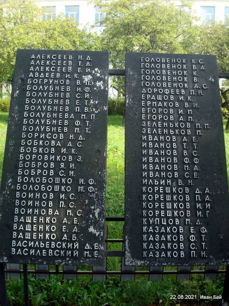 Фамилии погибших