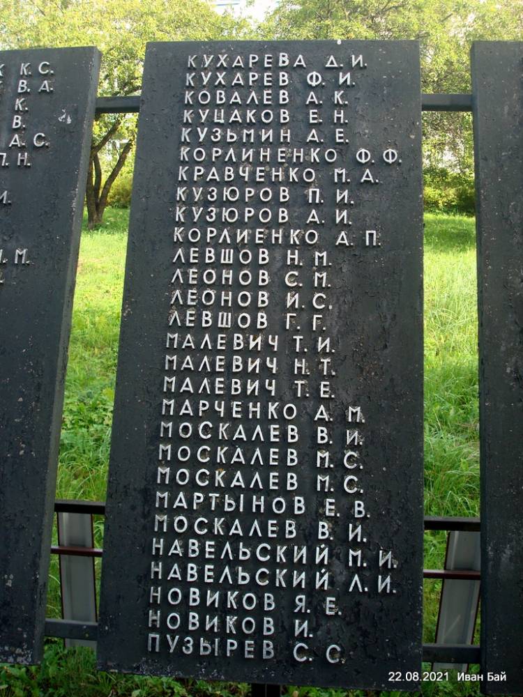 Имена погибших земляков