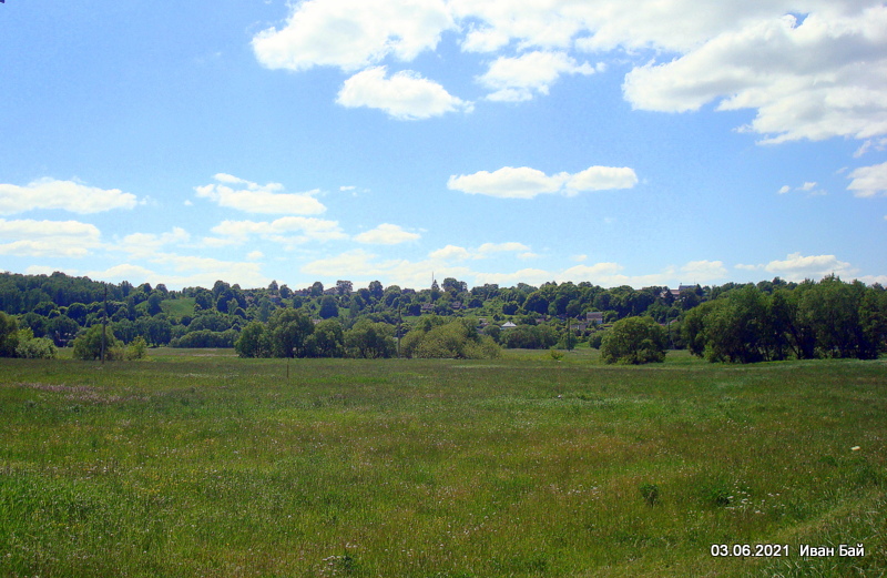 Вид на город на въезде со стороны Пустынок