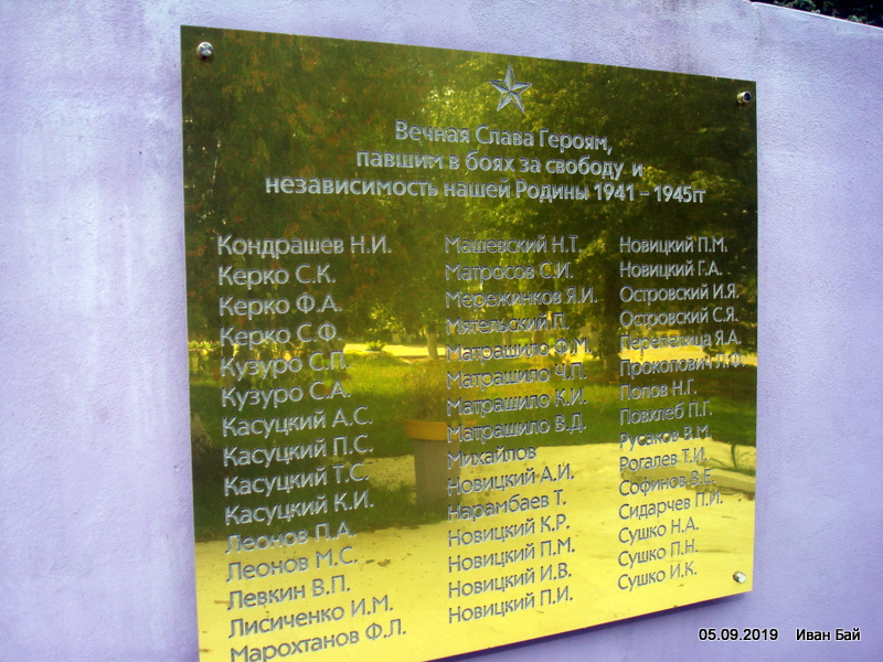 Фамилии погибших Фамилии погибших