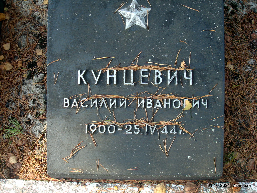 Надгробие захороненного с фамилией 