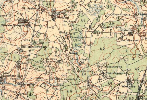 Żemojciszki mapa 1923r.