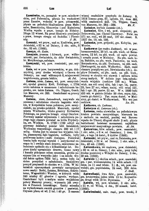 Słownik Geograficzny Królestwa Polskiego i Innych Krajów Słowiańskich tom 5, str. 608<br>