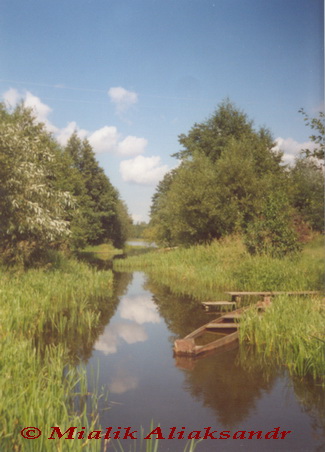 Агінскі канал пры выхадзе к Вулькаўскага возера (2004 год)/ kanal Oginskego 2004/ Огинский канал на выходе с Вульковского озера