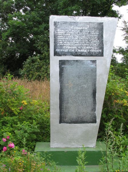 Сапсаваны вандаламі помнік загінулым падчас другой сусветнай вайны выхадцам гэтых месцаў