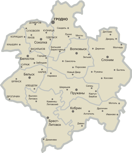 Административное деление Гродненской губернии в начале ХХ века