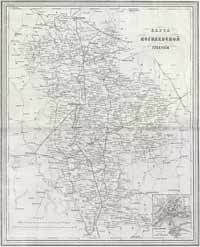 Mapa guberni mohylewskiej - 1871 rok