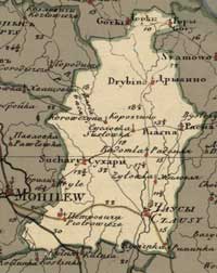 Карта Чаусского уезда, 1820 год