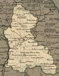 Мапа Чэрыкаўскага павета, 1820 год