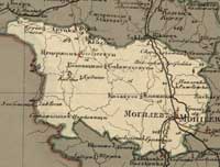 Магілёўскі павет у 1820 годзе Мапа Магілёўскага павета, 1820 год