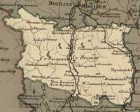 Мапа Старабыхаўскага павета, 1820 год