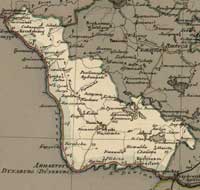 Map of the Dvinsk uezd, 1820 year