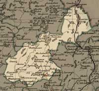 Мапа Гарадоцкага павета, 1820 год