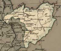 Map of the Velizh uezd, 1820 year